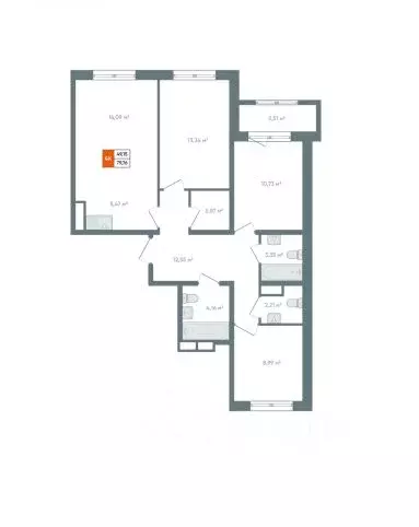 4-к кв. Иркутская область, Иркутск ул. Березовая Роща, 13А (83.0 м) - Фото 2