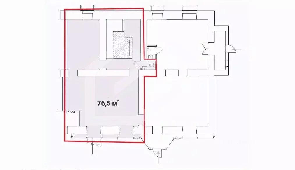 Помещение свободного назначения в Москва Брянская ул., 12 (77 м) - Фото 2
