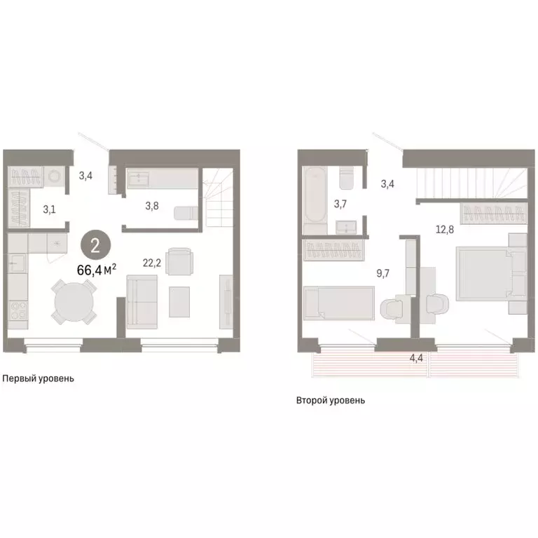2-комнатная квартира: Екатеринбург, микрорайон Академический, 19-й ... - Фото 1