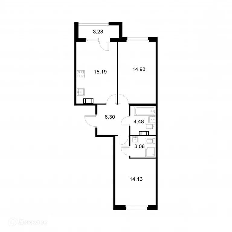 Продаётся 2-к квартира, 59.7 м - Фото 0