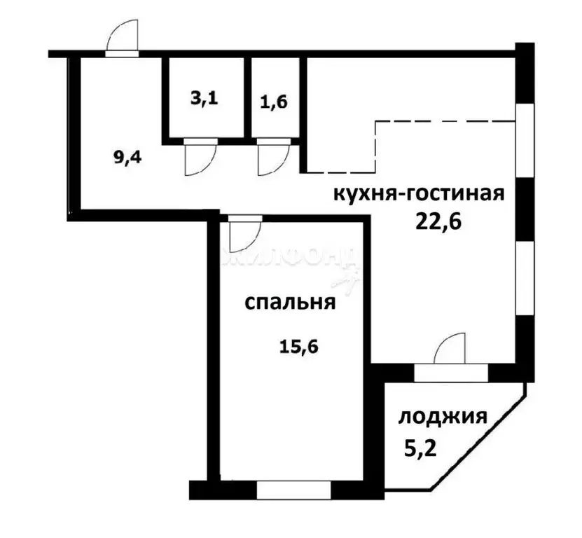 2-комнатная квартира: Новосибирск, Междуреченская улица, 3 (52 м) - Фото 0