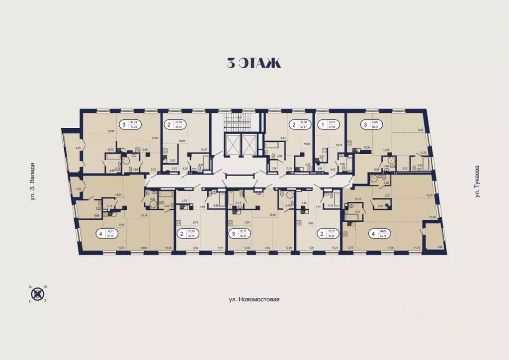 2-к кв. Башкортостан, Уфа Новомостовая ул., 4А (43.75 м) - Фото 1