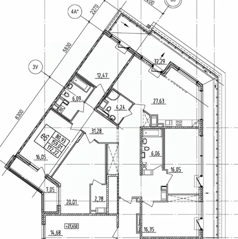 5-к кв. Санкт-Петербург 26-я Васильевского острова линия, 7 (172.2 м) - Фото 1