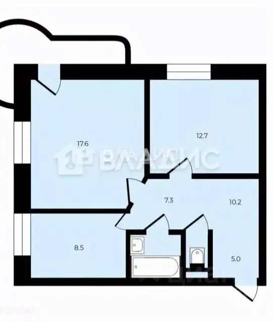 2-к кв. Воронежская область, Воронеж бул. Победы, 36 (52.5 м) - Фото 1
