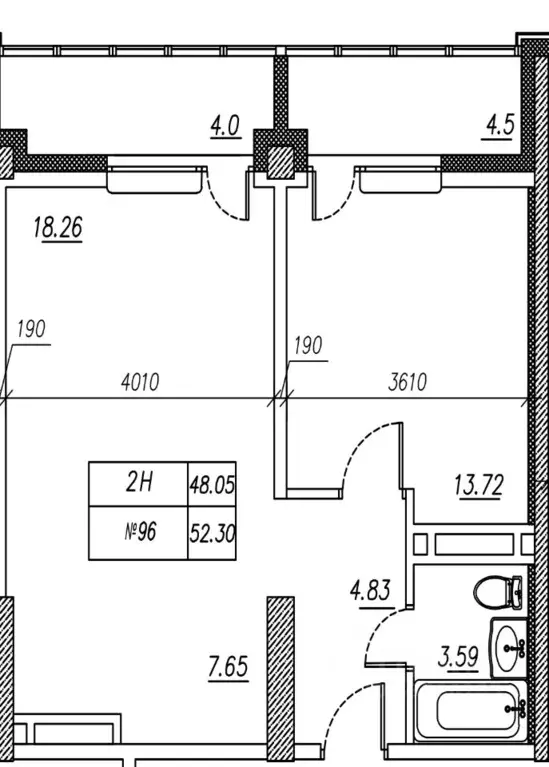 2-к кв. Приморский край, Владивосток ул. Расула Гамзатова, 5к3 (52.3 ... - Фото 1