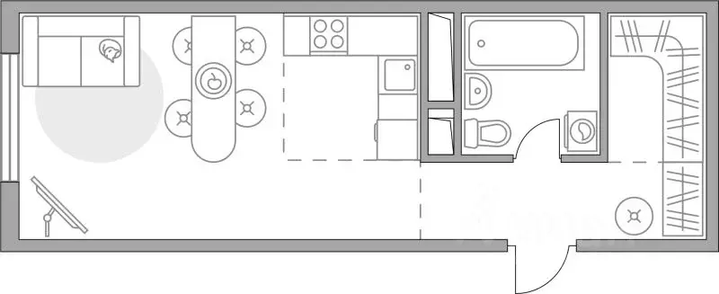 Студия Московская область, Красногорск Опалиха мкр, Аникеевский жилой ... - Фото 1