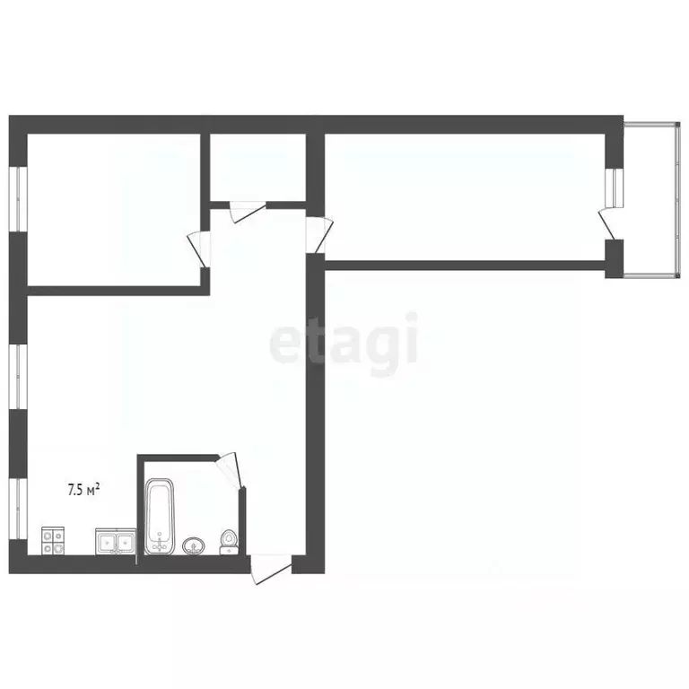 3-к кв. Крым, Красноперекопск ул. Спортивная (57.2 м) - Фото 1