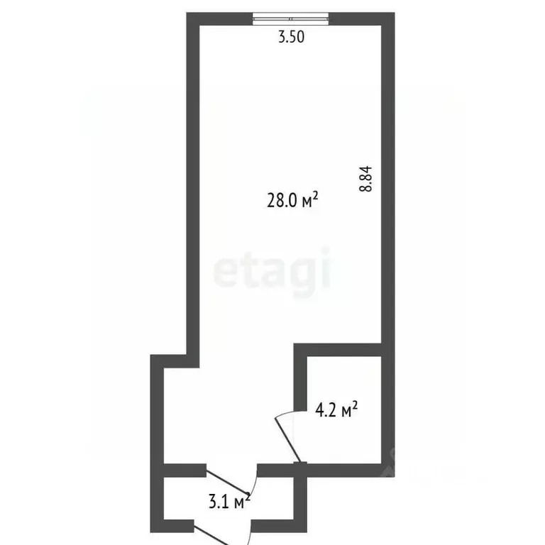 1-к кв. Крым, Ялта ул. Блюхера, 19 (36.0 м) - Фото 1