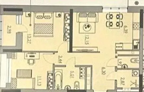 3-к кв. Пермский край, Пермь Боровая ул., 21 (65.4 м) - Фото 2