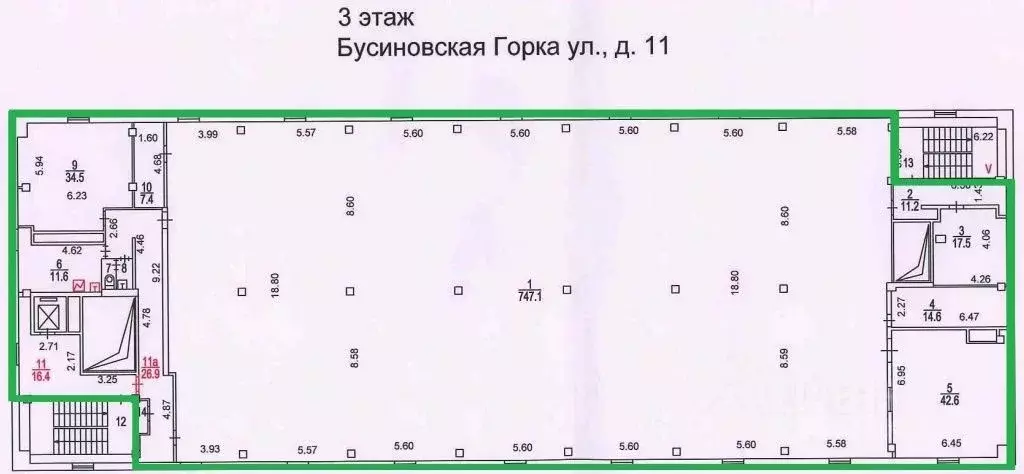 Офис в Москва ул. Бусиновская Горка, 11К1 (1020 м) - Фото 1