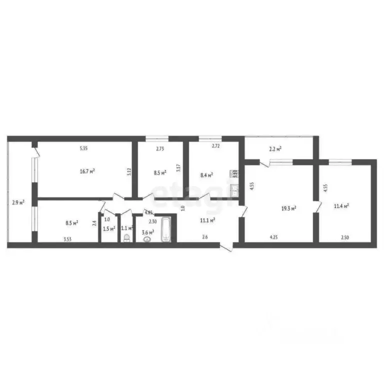 3-к кв. Мордовия, Саранск Коммунистическая ул., 16 (90.1 м) - Фото 1