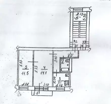 2-к кв. Московская область, Наро-Фоминск ул. Калинина, 3 (44.3 м) - Фото 2