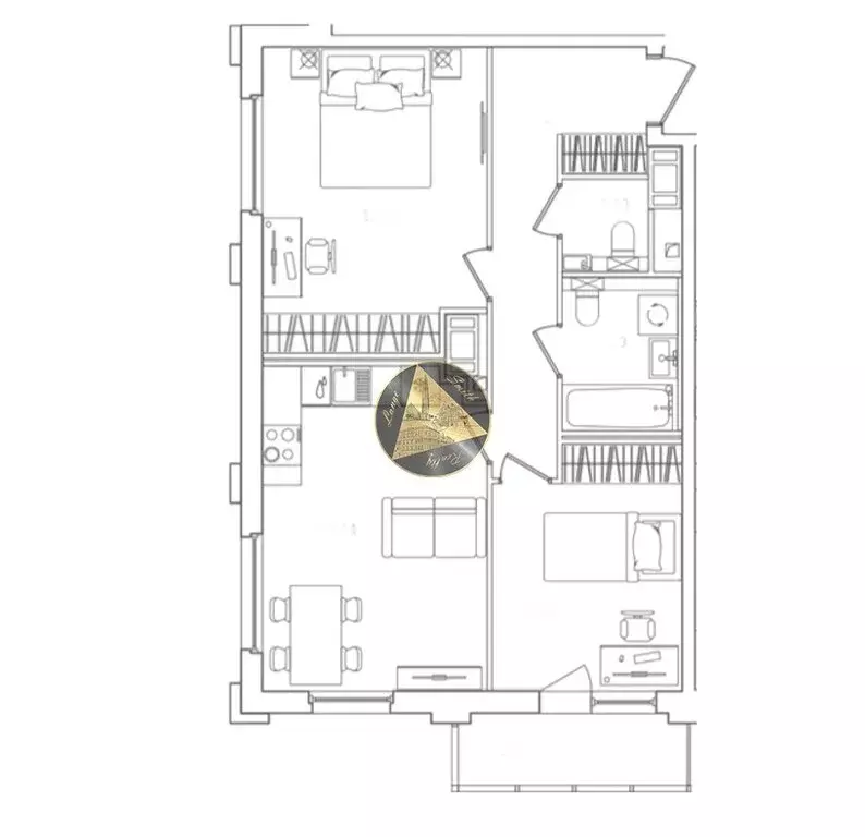 2-комнатная квартира: Санкт-Петербург, Суздальское шоссе, 18к3 (63.8 ... - Фото 1