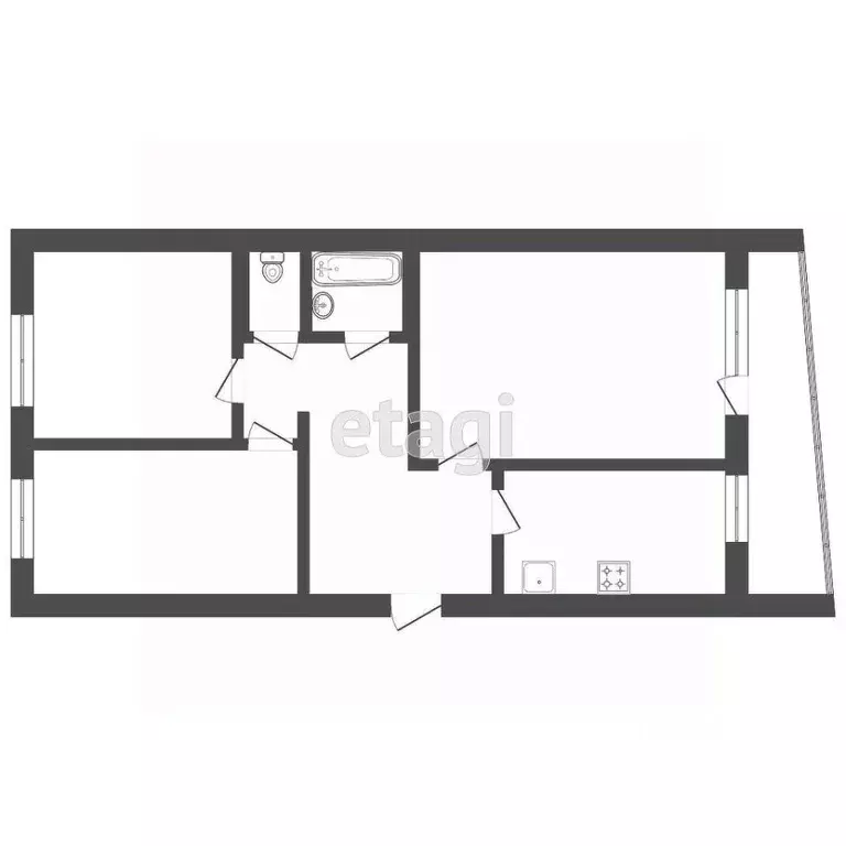 3-к кв. Мордовия, Саранск ул. Степана Разина, 42 (62.8 м) - Фото 2