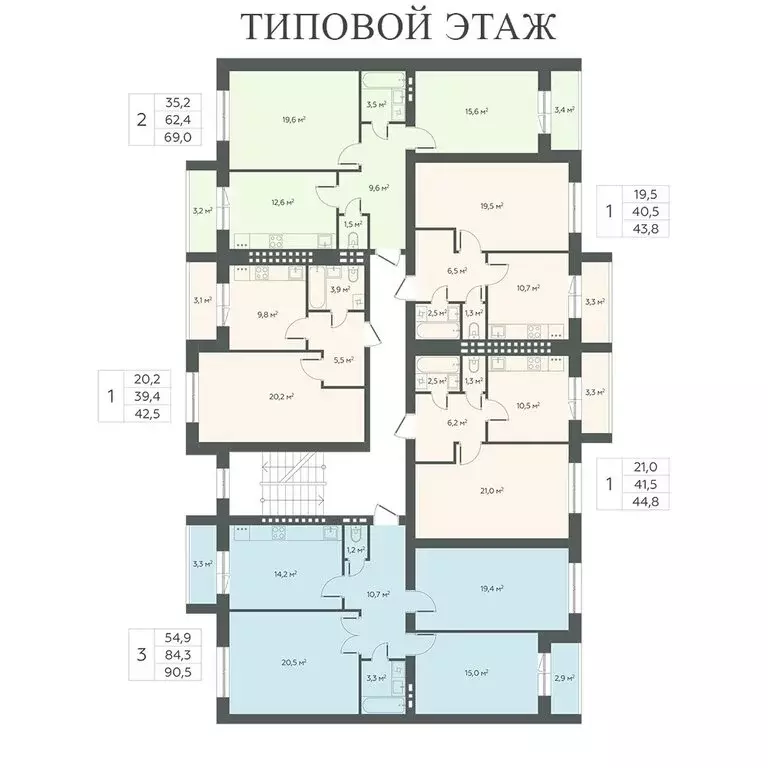 3-комнатная квартира: Петра Дубрава, посёлок городского типа Петра ... - Фото 0
