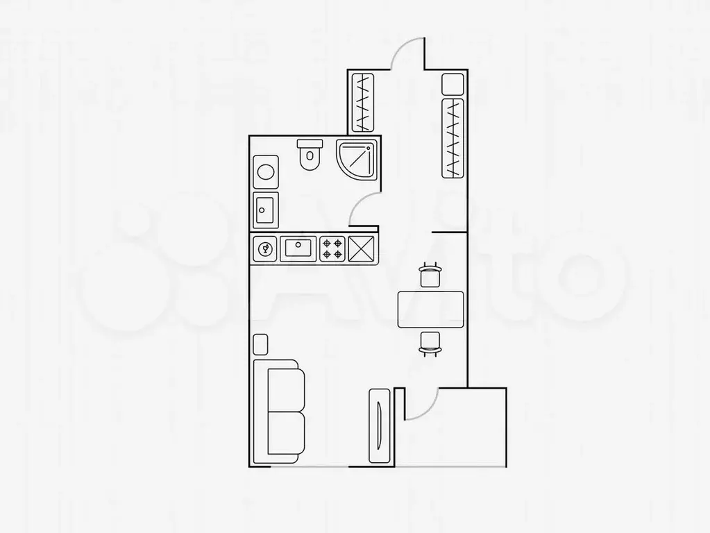Квартира-студия, 26 м, 5/16 эт. - Фото 0