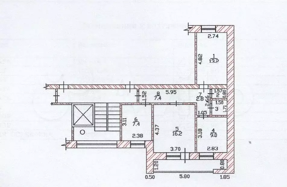 3-к. квартира, 60 м, 4/9 эт. - Фото 0