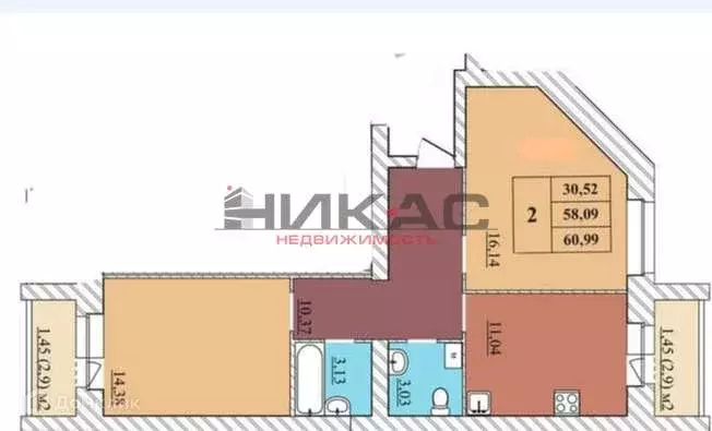 Продаётся 1-к квартира, 41.32 м - Фото 1