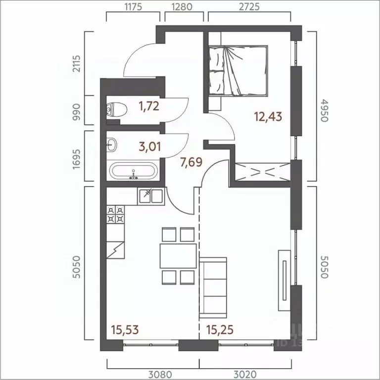 2-к кв. Иркутская область, Иркутск Дальневосточная ул., 46А (55.63 м) - Фото 0