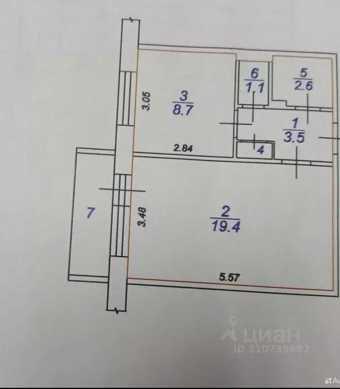 1-к кв. Тверская область, Тверь Зеленый проезд, 45к10 (35.0 м) - Фото 0