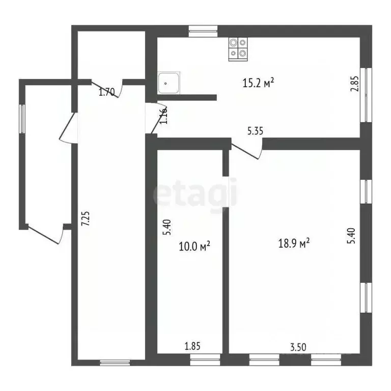 Дом в Нижегородская область, Выкса ул. Белякова, 145 (44 м) - Фото 1