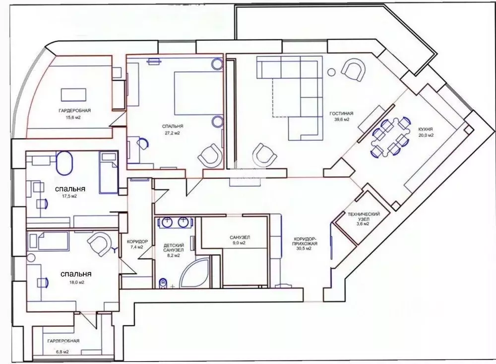 4-к кв. Татарстан, Казань ул. Зои Космодемьянской, 17 (219.5 м) - Фото 2