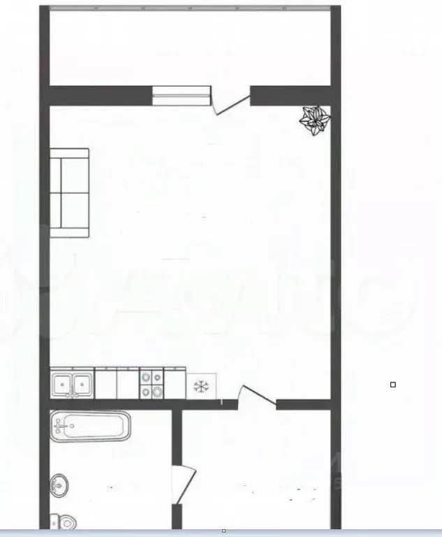 Студия Новосибирская область, Новосибирск ул. Дмитрия Шмонина, 4 (20.6 ... - Фото 2