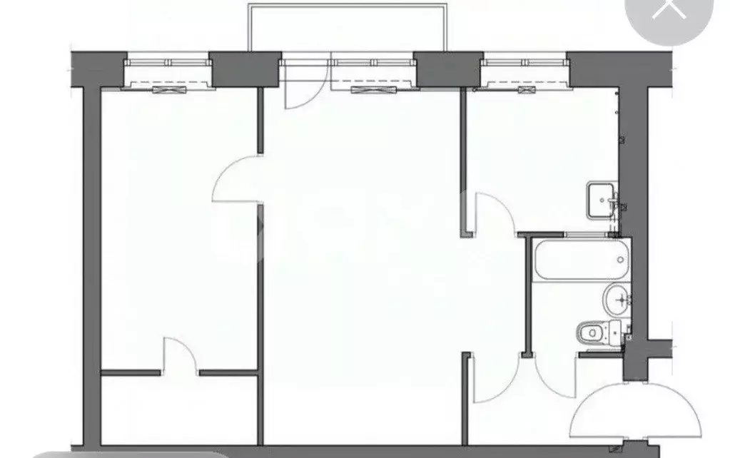 2-к кв. Московская область, Воскресенск Москворецкий мкр, ул. ... - Фото 1