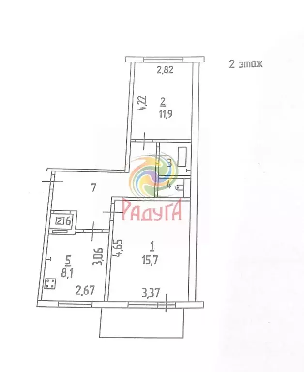 2-к кв. Ивановская область, Шуйский район, Афанасьевское с/пос, с. ... - Фото 2