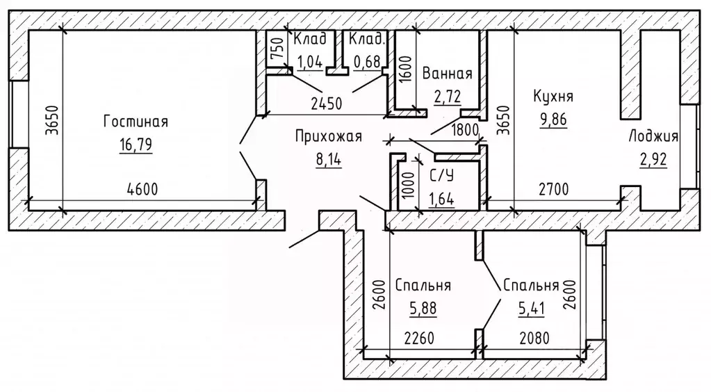 2-к кв. Кабардино-Балкария, Баксан ул. Фрунзе (52.9 м) - Фото 2