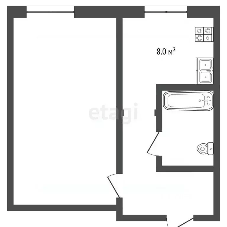 1-к кв. Оренбургская область, Оренбург ул. Сухарева, 68 (30.0 м) - Фото 1