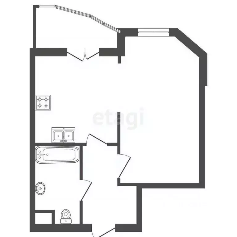 1-к кв. Ленинградская область, Кудрово г. Всеволожский район, ... - Фото 1