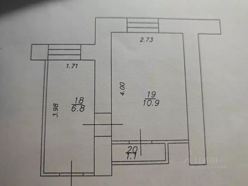 Комната Татарстан, Казань ул. Сафиуллина, 8 (18.8 м) - Фото 1