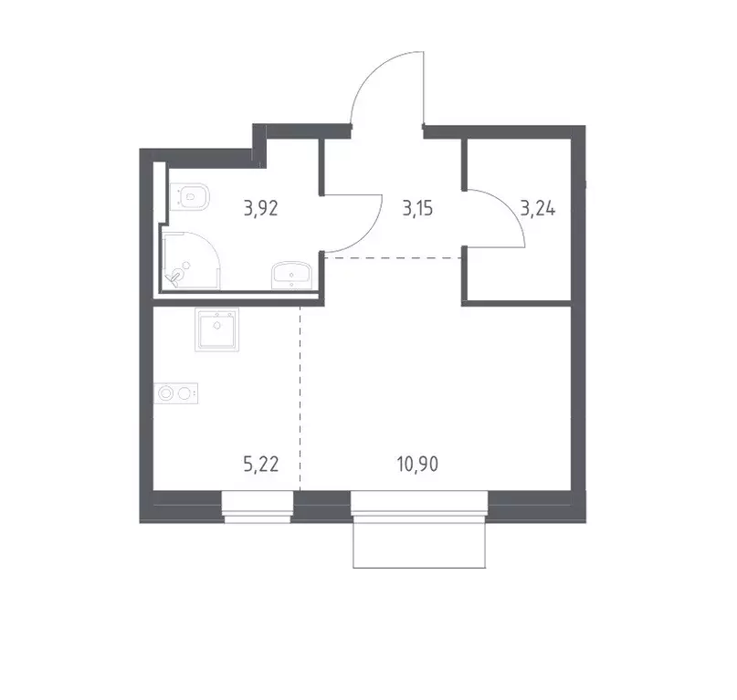 Продаётся квартира-студия, 26.43 м - Фото 0