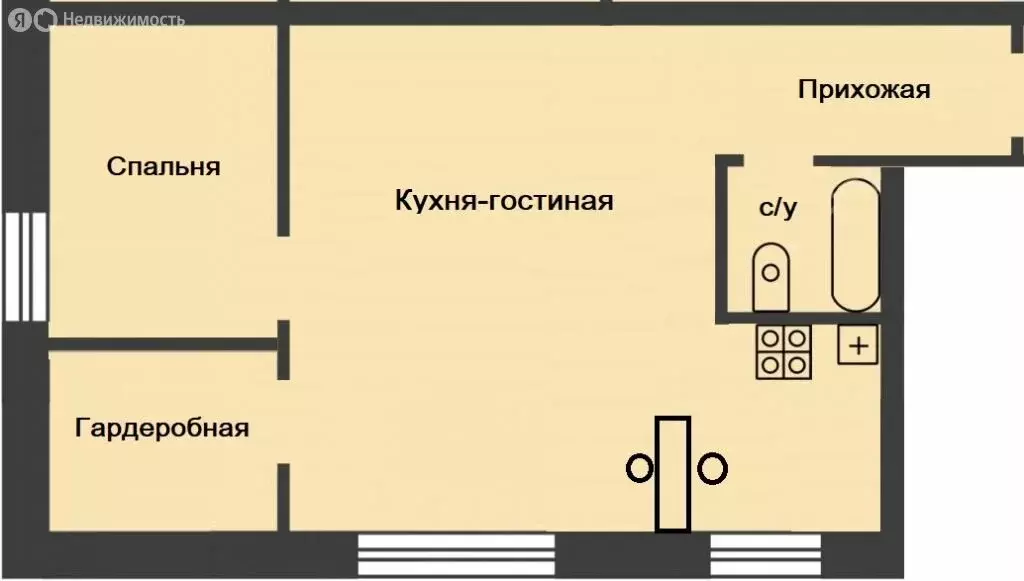 2-комнатная квартира: Нижний Новгород, Космическая улица, 17 (37 м) - Фото 1