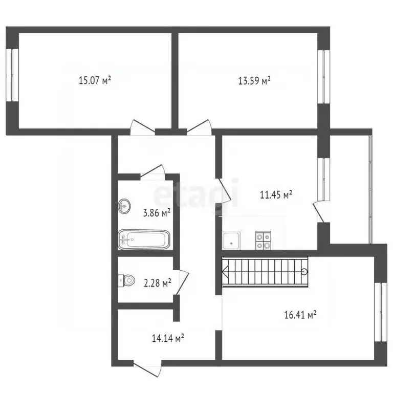 2-к кв. Воронежская область, Борисоглебск Советская ул., 88 (99.3 м) - Фото 1