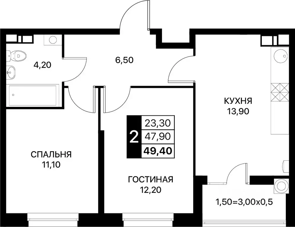 2-к кв. Ростовская область, Ростов-на-Дону ул. Александра Бондарева ... - Фото 0
