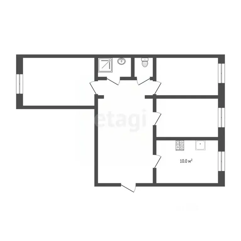 3-к кв. Ростовская область, Ростов-на-Дону Заводская ул., 20 (64.5 м) - Фото 1