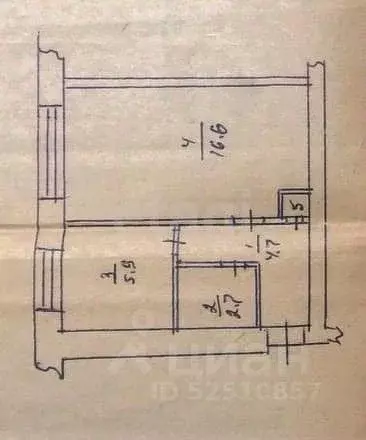 1-к кв. Башкортостан, Ишимбай ул. Гагарина, 96 (30.2 м) - Фото 2