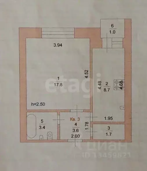 1-к кв. Марий Эл, Йошкар-Ола Красноармейская ул., 103 (35.2 м) - Фото 1