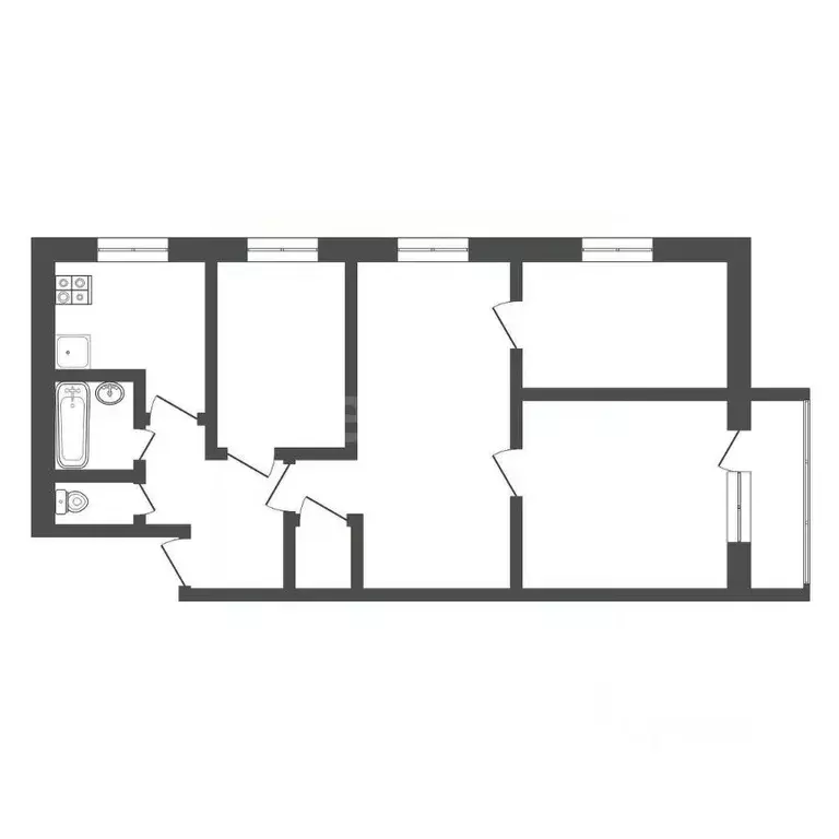4-к кв. Тульская область, Тула ул. Демонстрации, 9 (60.3 м) - Фото 1