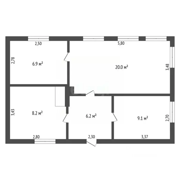 3-к кв. Амурская область, Благовещенский район, с. Грибское ... - Фото 1