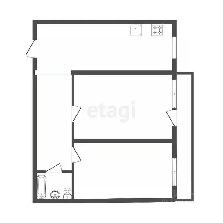 2-к кв. Костромская область, Кострома Центральная ул., 23 (49.95 м) - Фото 1