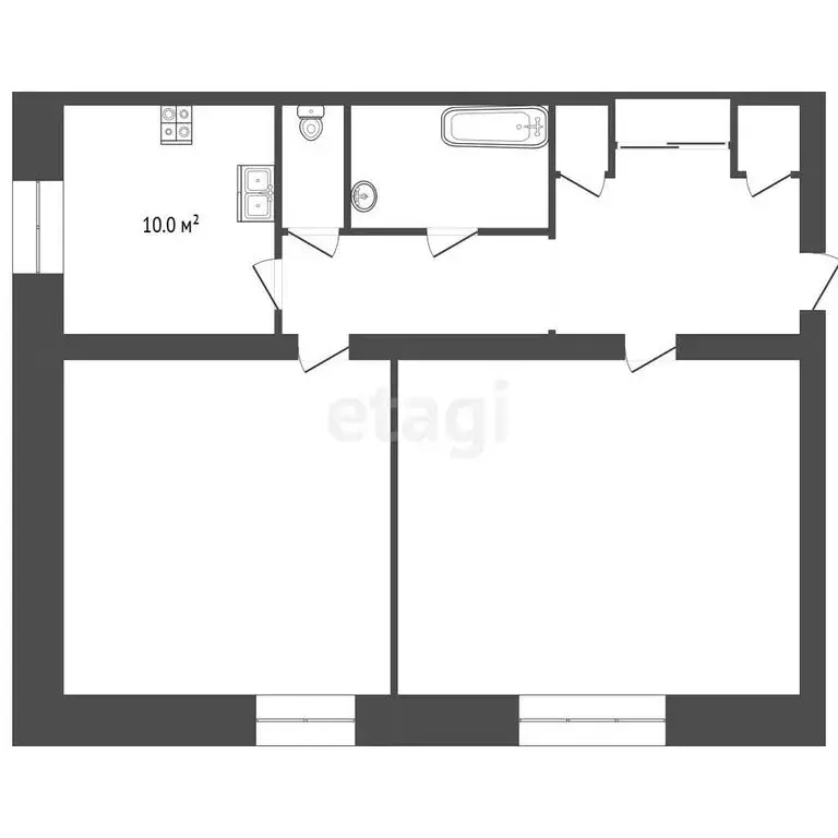 2-комнатная квартира: Миасс, улица Карла Маркса, 13 (62 м) - Фото 1