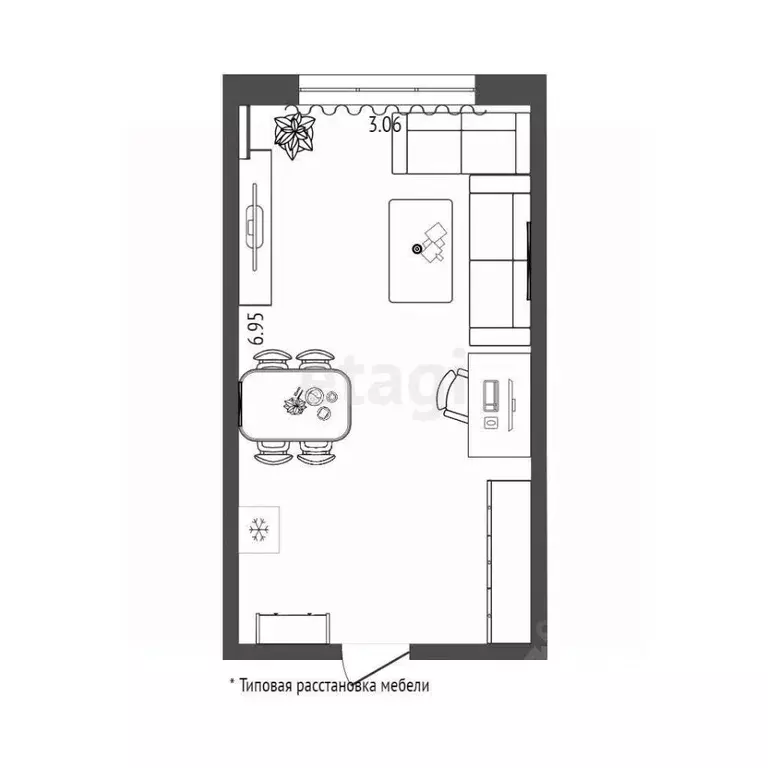 Комната Тюменская область, Тюмень Тульская ул., 11 (18.0 м) - Фото 2