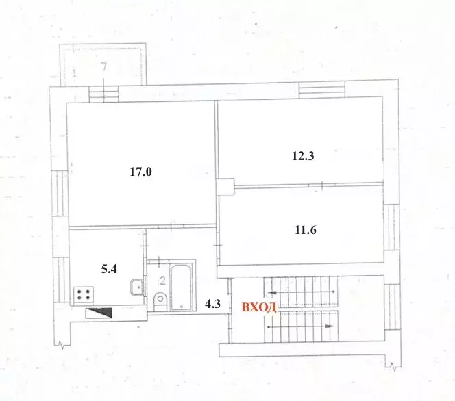 3-комнатная квартира: Екатеринбург, улица Куйбышева, 48к1 (53.3 м) - Фото 0