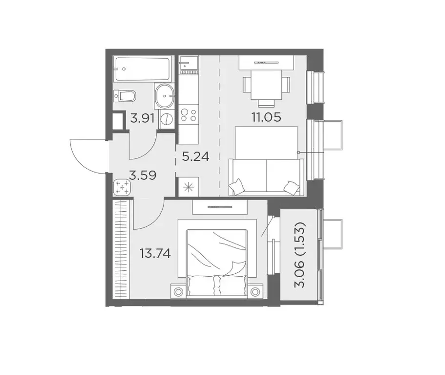 Продаётся 1-к квартира, 39.06 м - Фото 0