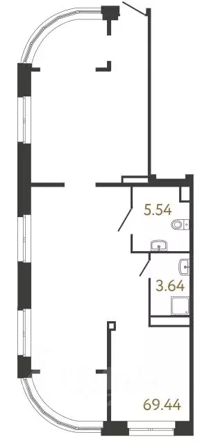 Торговая площадь в Санкт-Петербург Ультра Сити 3.0 жилой комплекс (79 ... - Фото 1