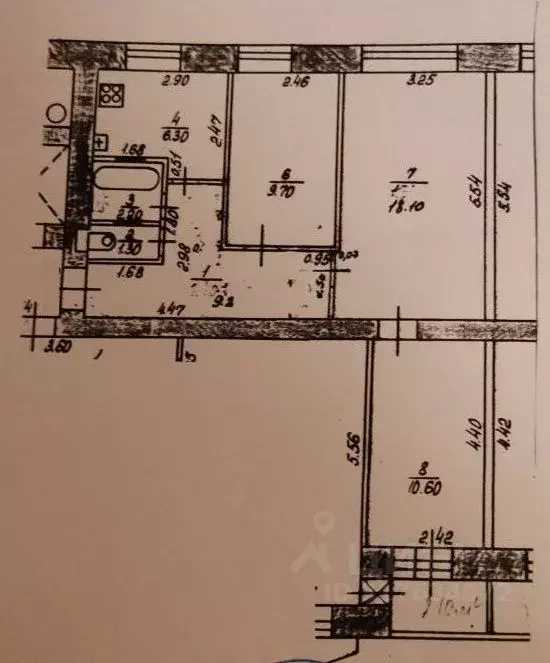 3-к кв. Нижегородская область, Нижний Новгород ул. Нестерова, 4А (57.4 ... - Фото 1