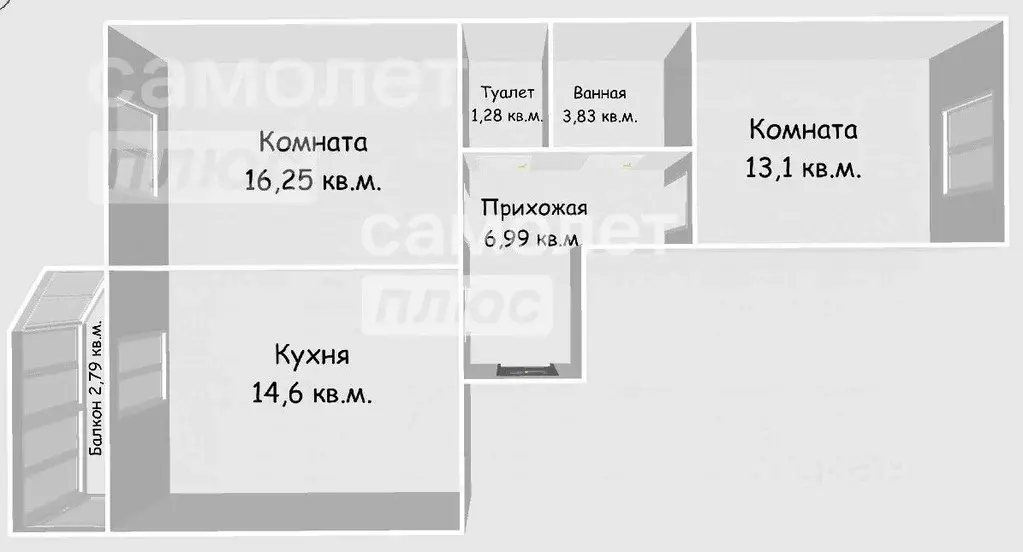 2-к кв. Ленинградская область, Мурино Всеволожский район, ул. ... - Фото 1